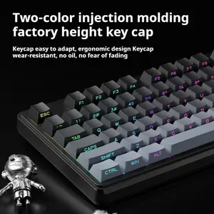 Wired Gaming Keyboard, RGB Backlit Keyboard with Multimedia Knob & Display Screen, Ergonomic Design for Gaming & Office