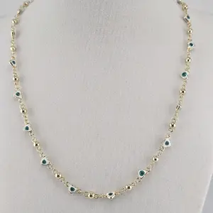 (10-11)  #1  #2  14K Gold Turkish Eye Necklace or Bracelet - Fashion Accessory