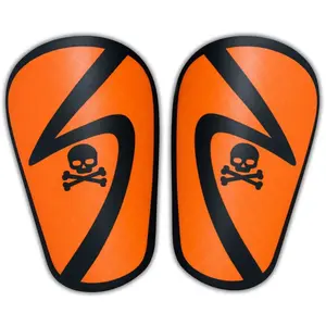 PRO-VENT Mini Shin Guards MAGS for Adults - 6x Lighter for Speed Mobility & Breathability - Hypers (Orange/Black) Design