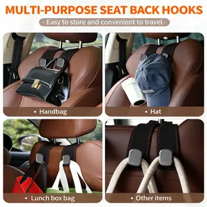 Car Seat Headrest Hooks for Purses and Bags, 2026 New Car Purse Hook Seat Back Hanger Storage Organizer, Leather Purse Hook for Car