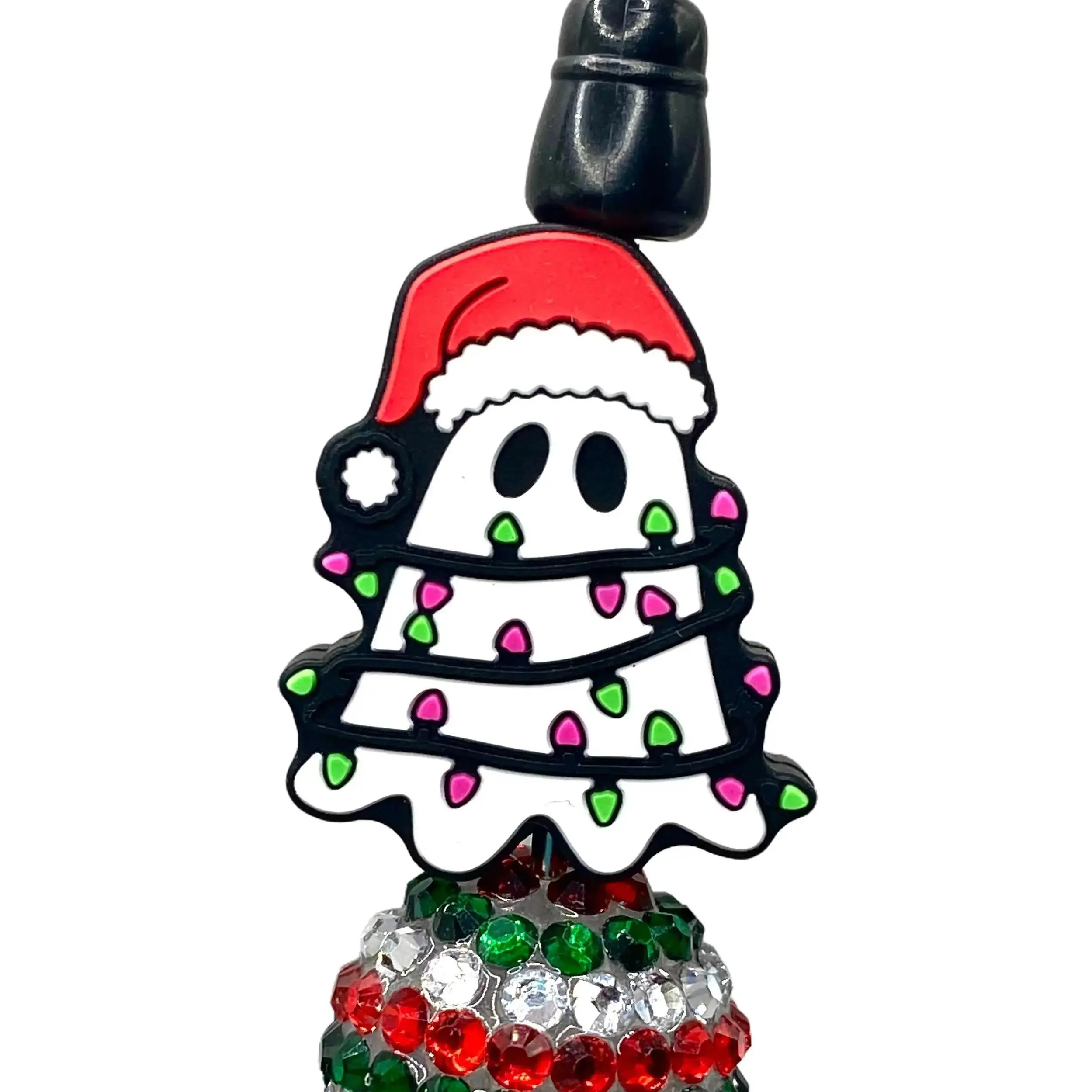 1pc Ghost Don't Give a Boo Sheet Silicone Focal Beads - Halloween Christmas Theme Beaded