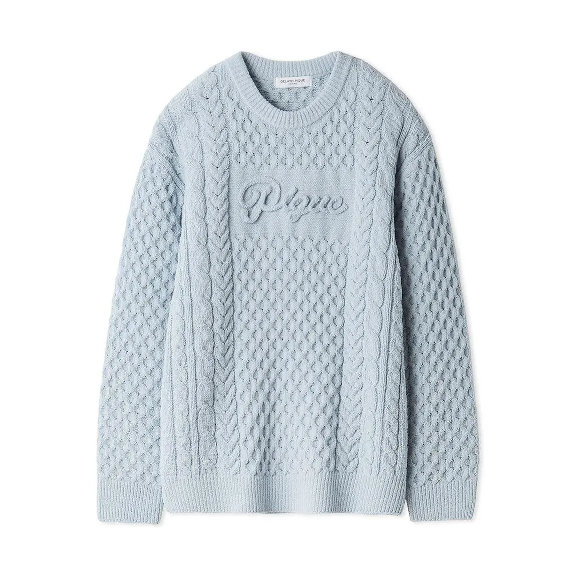 Men's Aran Rope Embroidery Logo Pullover