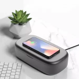 UV Light Cell Phone Sanitizer Box with Wireless Charger - 3-Minute Quick Sanitization, No Chemicals, Safe for All Devices, Perfect Gift for Tech Lovers - Home Bathroom Sterilizer