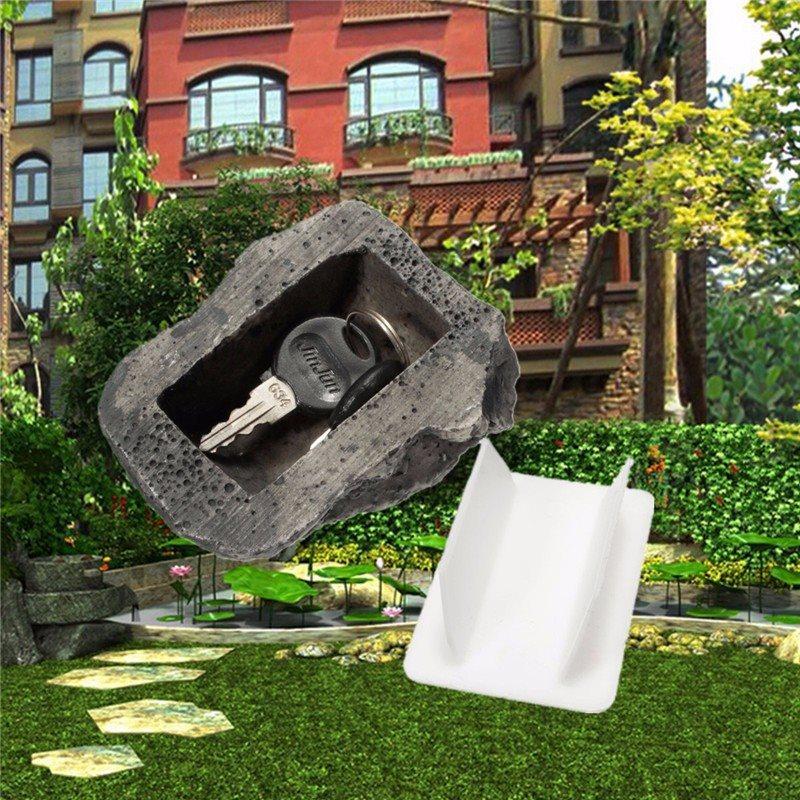 Outdoor Spare Garden Key Box Rock Hidden Hide in Stone Security Safe Storage Hiding Containers Resinous Hidden Key Holder Box