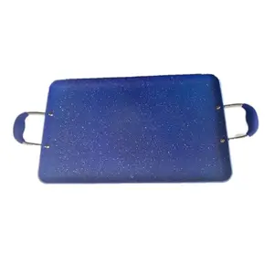 BLUE MARBLE griddle for GAS & CERAMIC GLASS top stoves/ COMAL azul de MARMOL doble parrilla apto para estufas de GAS y VITROCERAMICAS Aluminium Breakfast