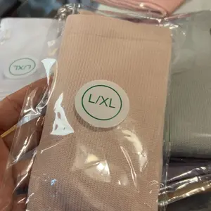 6 Pairs Over-the-Knee Compression Socks Pink Cream Mauve with Polka Dots Nylon Blend Moisture Wicking Breathable Day Lightweight Pastel Women's Wear Festival Party cosy  socks Calf-Length Fashion