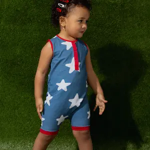 Rag Romper - Big Stars - One-Piece Stretchy Romper 