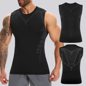 1/2/3/4 Pack Menswear Quick Dry Shirt Lightweight Body Shaper Sleeveless Vest Breathable Sports Workout Compression Tank Top Stretchy Shapewear Gym Soft Clothes Gamis Bestie