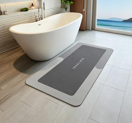 [Popular Choice] Super Absorbent Quick-Dry Bath Mat - Soft, Non-Slip Diatomite Design, Suitable for Showers, Bathtubs, and Doors - Hypoallergenic, the Perfect Home Decor Accessory