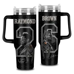 Raymond & Brown The R&B Tour 2026 V3 Vintage R&B Music 40oz & 20oz Stainless Steel Tumbler with Handle – Retro Concert Insulated Cup, Soul Music Fan Travel Mug, Leakproof Gift For Music Lovers.