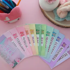 A6 $500 Monthly Savings Challenge Laminated Envelopes