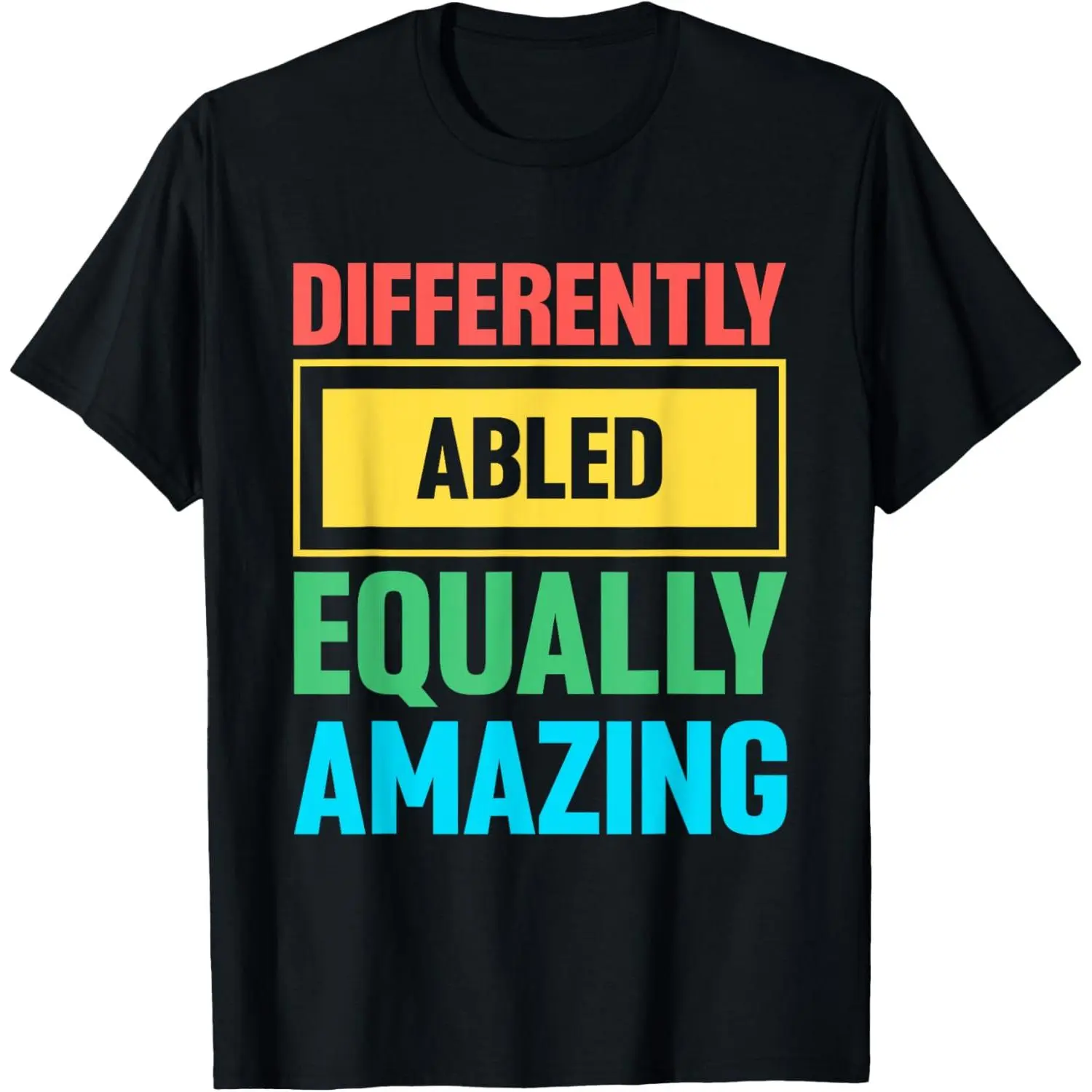 Happy Disability Pride Month Proud Disabled Equality T-Shirt Pure Cotton Graphic Tees Menswear Top: Gifts for Men & Women