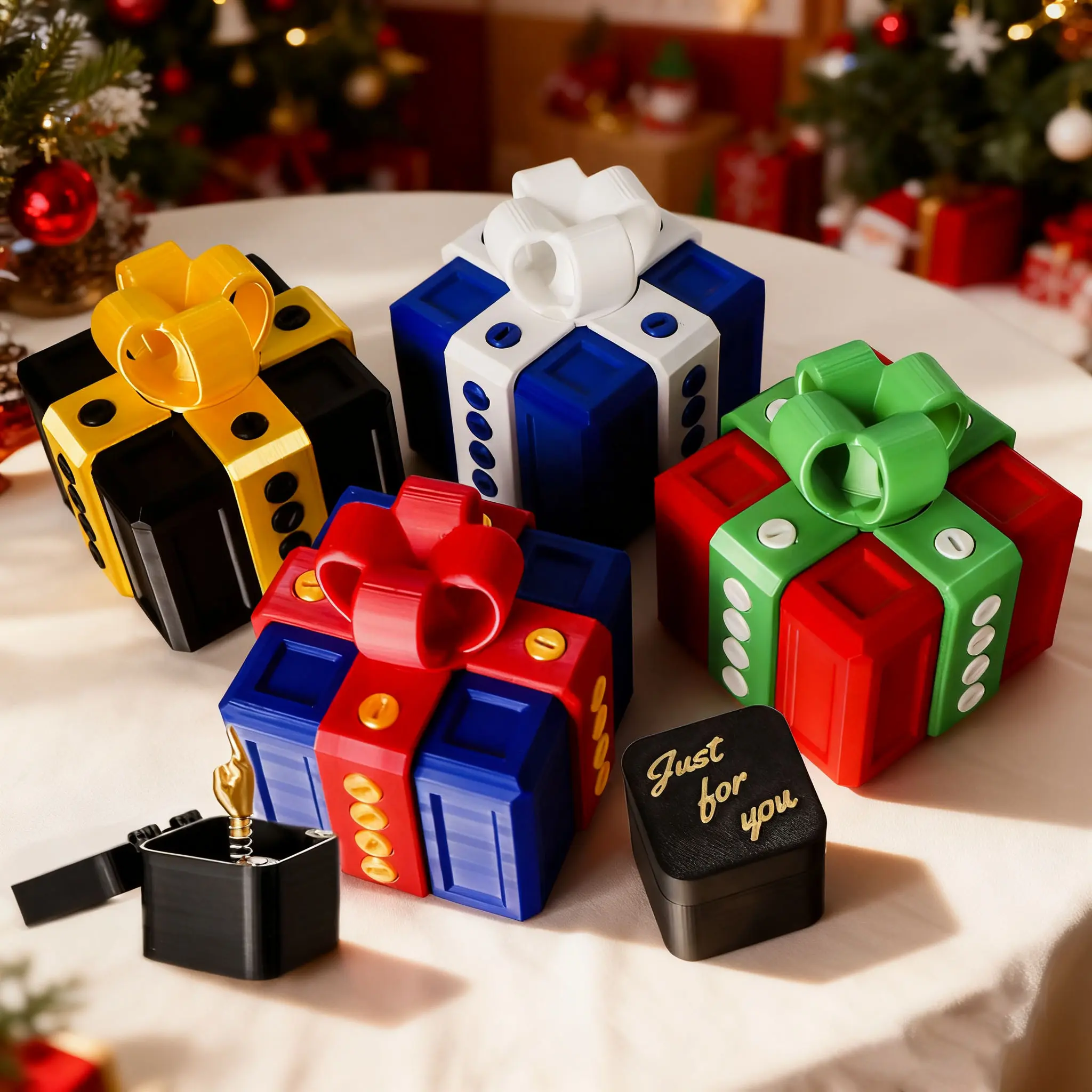 Christmas Prank Deluxe Gift Box with Surprise Gesture, Explosion Box, Easy Assembly, Perfect for Parties, Party Gifts, Pranks, Holiday Decor, Desktop Display,Boyfriend Stocking Stuffers
