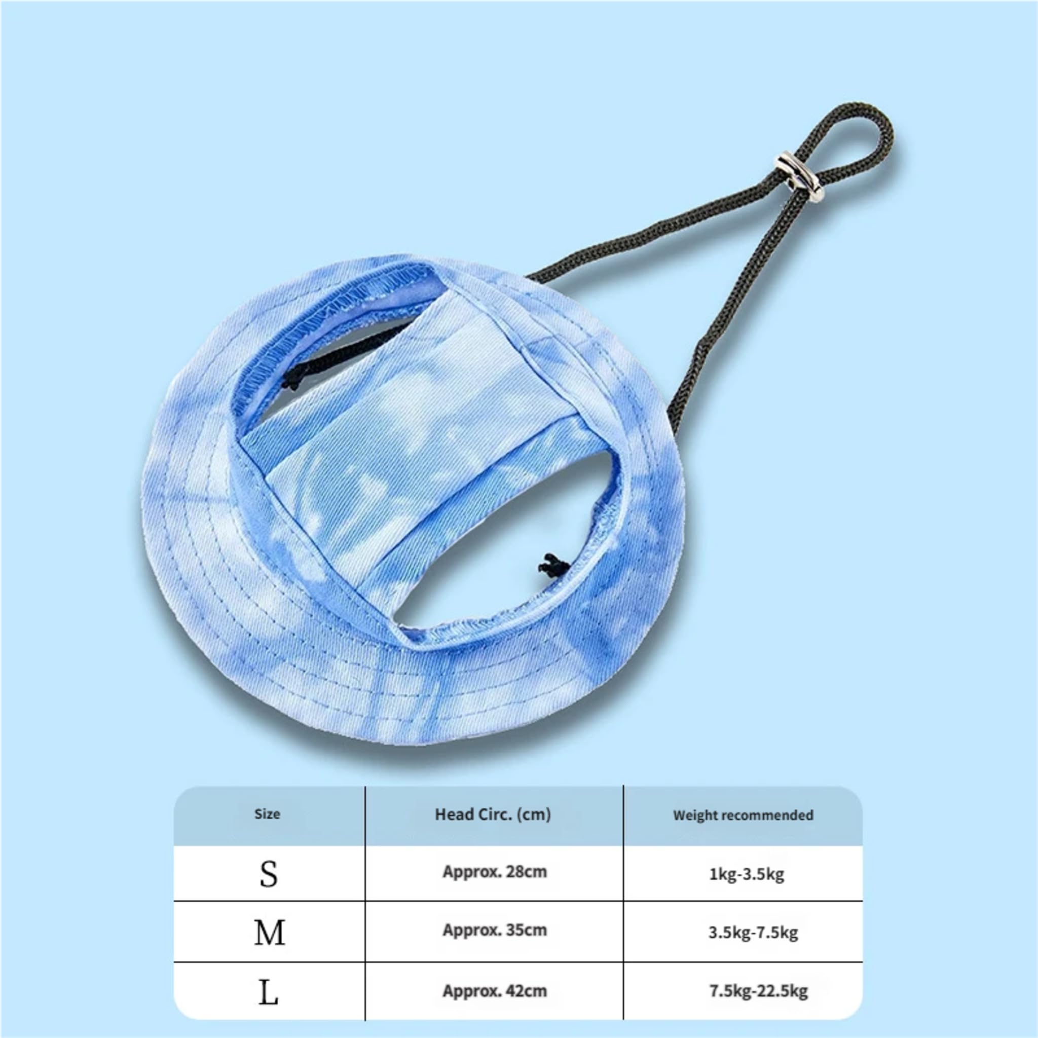 Dog and Cat Sun Hat with Ear Holes | Summer Pet Sun Protection Cute Hat, Adjustable Outdoor Travel Sun Protection Sport Hat for Cats and Dogs(Blue S/M/L) Dog and Cat Sun Hat with Ear Holes | Summer Pet Sun Protection Cute Hat, Adjustable Outdoor Travel Sun Protection Sport Hat for Cats and Dogs(Blue S/M/L)
