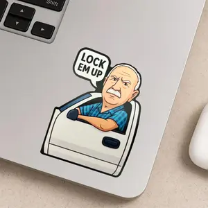 Lock Em Up Fishing Sticker,  Funny Meme Trey Taylor Permission, Crewe Tractor Decal, Angry Grandpa