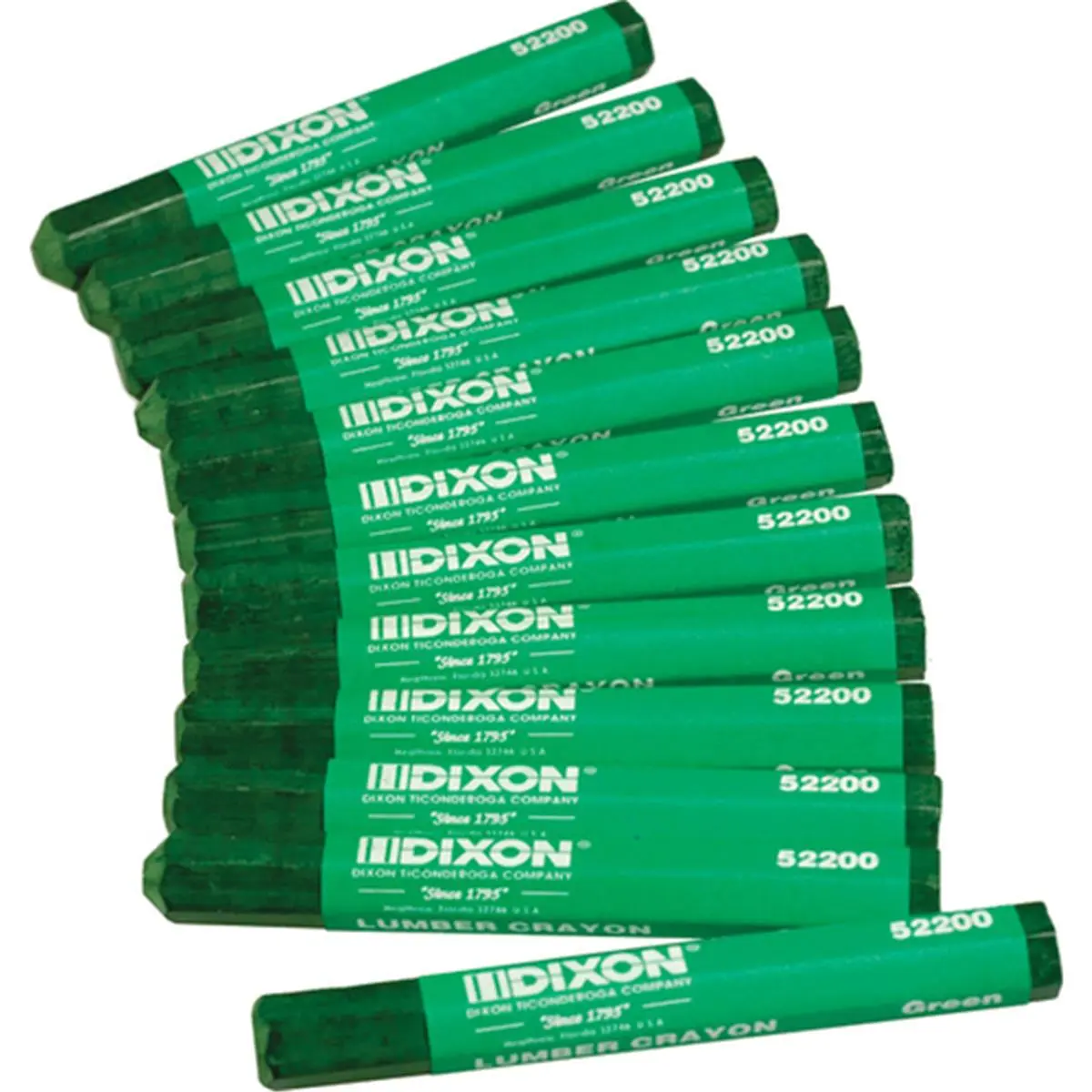 Dixon Ticonderoga 464-52200 522 Green Lumber Crayon