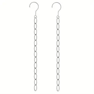 2/4/6pcs Stainless steel clothing hanger connecting chains, stacked hanger chains, space-saving hanger chains, closet storage and organizing tools