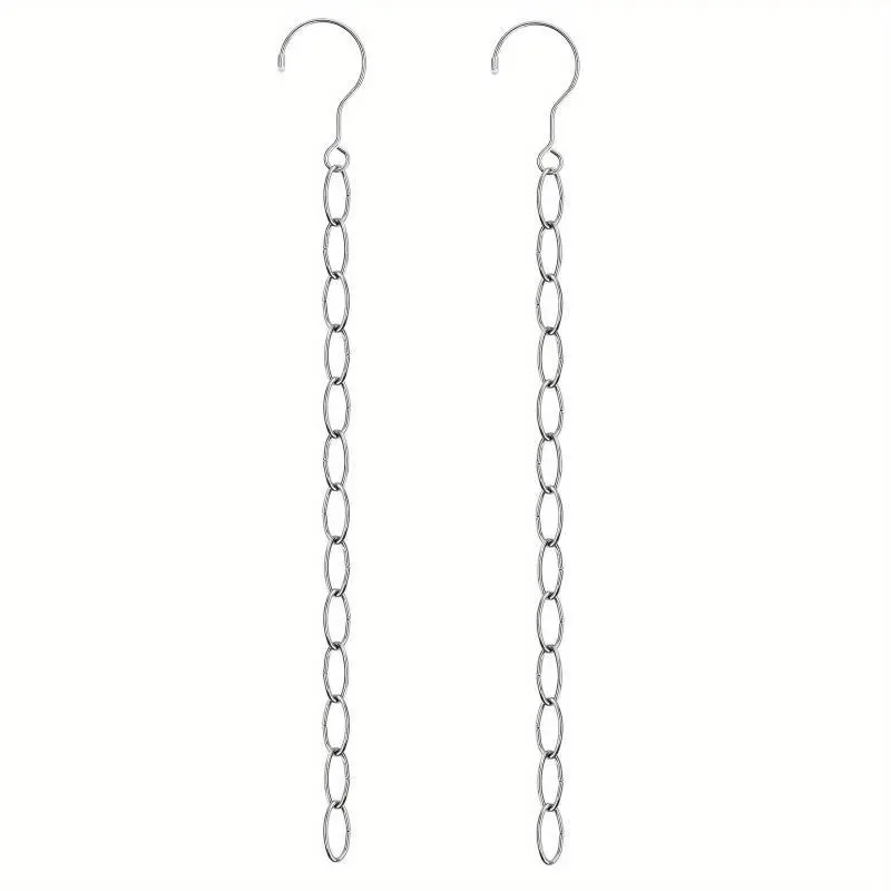 2/4/6pcs Stainless steel clothing hanger connecting chains, stacked hanger chains, space-saving hanger chains, closet storage and organizing tools