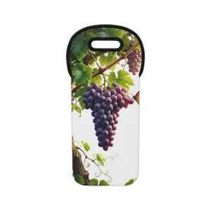 Purple Grape Cluster Wine Tote Bag | Vineyard Vine Bottle Carrier