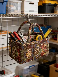 Car Interior Storage Basket, Clothing Book Work Supplies Home Organizer Bag, Space Saving Multi-Purpose Car Accessory