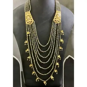 Designer Turkish Neck Jewellery Long Mala 7 Layers Neck Piece