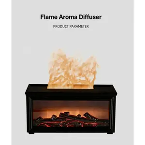 Creative Fireplace Flame Aroma Diffuser Humidifier Home Colorful Atmosphere Light Large Mist Volume Bedroom Desktop Remote Control Aromatherapy Machine