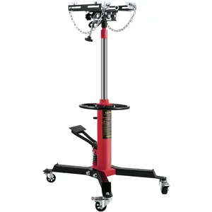 VEVOR Transmission Jack,3/5 Ton/1322 lbs Capacity Hydraulic Telescopic Transmission Jack, 2-Stage Floor Jack Stand with Foot Pedal, 360° Swivel Wheel, Garage/Shop Lift Hoist, Red
