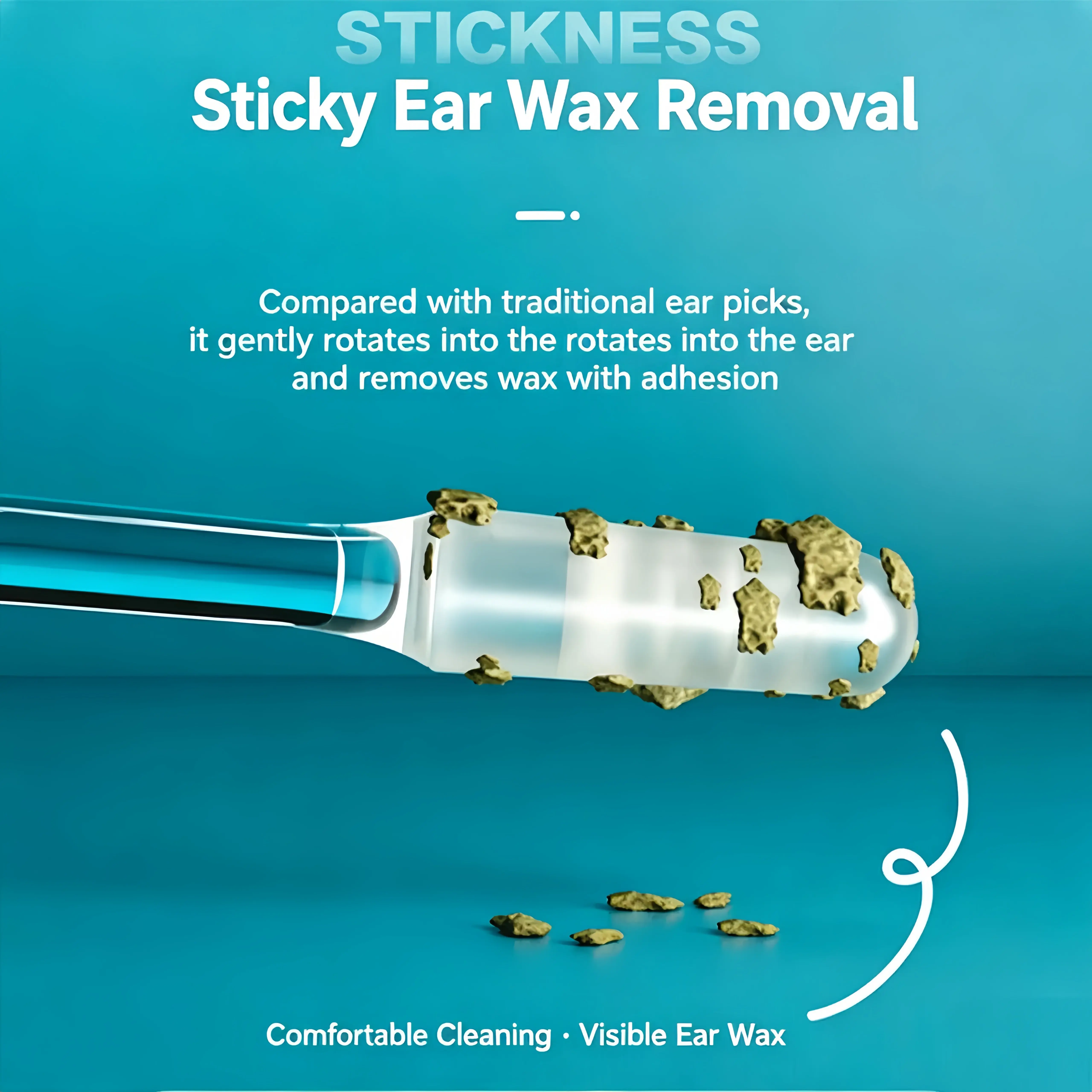 【BUY 1 GET 1 FREE】Reusable Natural Resin-Tip Ear Care Sticks for Dry Earwax & Dry Outer-Ear Use Only, Individually Capped Lightweight and Portable Beauty Products with Storage Feature, Earwax Removal Personal Care Accessory, None