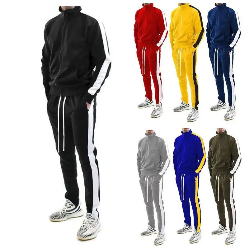 KZZ Sports Activewear Set for Men, 2-Piece Casual Fit Hoodie and Pants Set, Long Sleeve Matching Sweat Suit for Youth