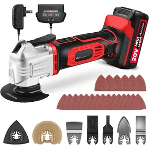 Cordless Oscillating Tool 20V  ed Oscillating Multitool with 2.8? Oscillation Angle, Variable Speed Oscillating  w/ 31 count Accessories for Scraping/ & Sanding