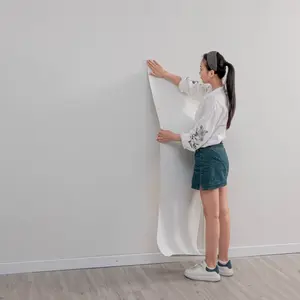 White textured self-adhesive wallpaper, removable self-adhesive vinyl wallpaper, waterproof and wear-resistant wall panels roll, thickness 2mm suitable for walls furniture and cabinets, rental-friendly DIY home decor wallpaper, 50cmx1000cm