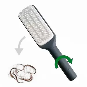 Self-Cleaning Anti-Static Retractable Rotating Handle Hair Brush with Flexible Design for Easy Use