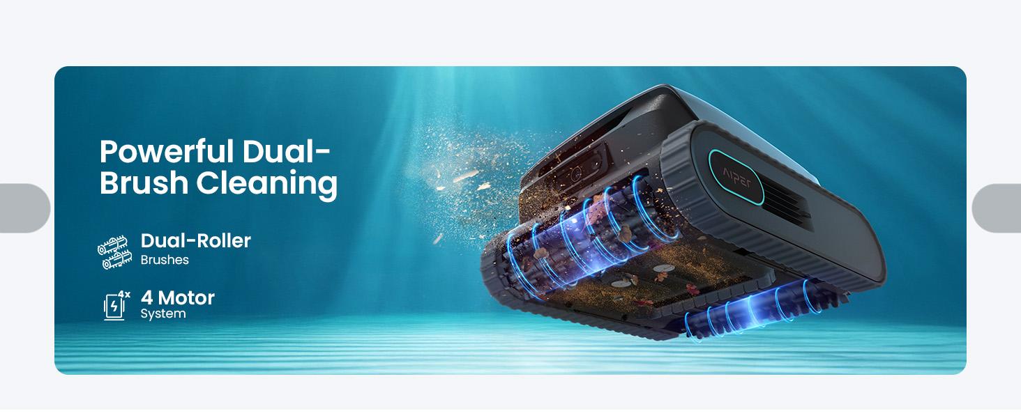 Aiper Scuba V3 Robotic Pool Cleaner, Wall & Waterline Cleaning, Cordless Pool Robot