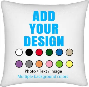 Personalized Throw Pillow Covers Custom Pillow Case with Photo Text Image, Square Pillowcase Cushion Covers for Sofa Couch Bed Chair Farmhouse Decorative Throw Pillows Multi Standard Size Optional