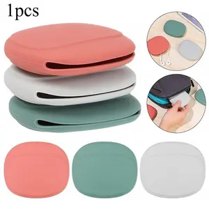Headphone Storage Box Silicone Earphone Data Cable U Disk Organizer Cute Coins Purse Case Bag Home Travel Business Trip