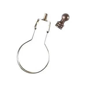 Lamp Shade Adapter with Finial | Brass Plated Finish