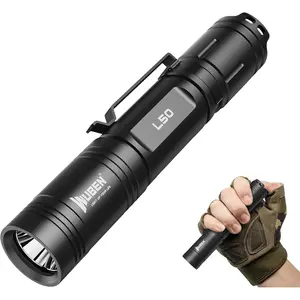 WUBEN L50 LED Flashlight Rechargeable, 1200 High Lumens Flash Light, Tactical Flashlight IP68 Waterproof with 5 Mode, EDC Handheld Flashlight for Home Camping Emergencies, Tool Gifts for Men