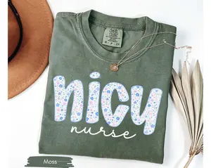 Comfort Colors Neonatal Intensive Care Unit Nurse Shirt, Floral Nicu Nurse tee, Cute Nurse Gift, Shirt, Floral Nicu Shirt, Nurse Appreciation