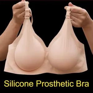 Breast Prosthetic Bra Female Fake Lady Men Larger Small Chest Pad Silicone Bra Underwear Enlargement Cosplay Push Up Insert Dres
