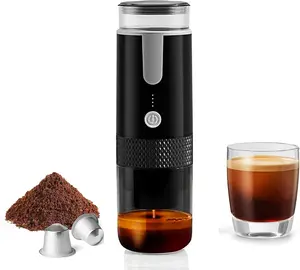 Karinear Portable Coffee Maker, Automatic Coffee Machine,Fast charging,2 in 1 Coffee Machine for Capsules & Ground Coffee, Easy To Clean,For Home, Office, and Outdoor,Home Essentials,Kicthen Appliances
