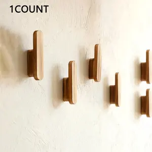 Wooden Wall Mounted Hook, 1 Count Rustic Wall Hook, Decorative Coat and Hat Hanger, Wall Organizer for Hanging Scarves, Bags, and Accessories, Vintage Home Decor, Storage Hooks