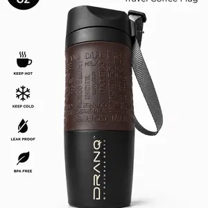 DRANQ coffee travel mug 12oz brown (BRN12