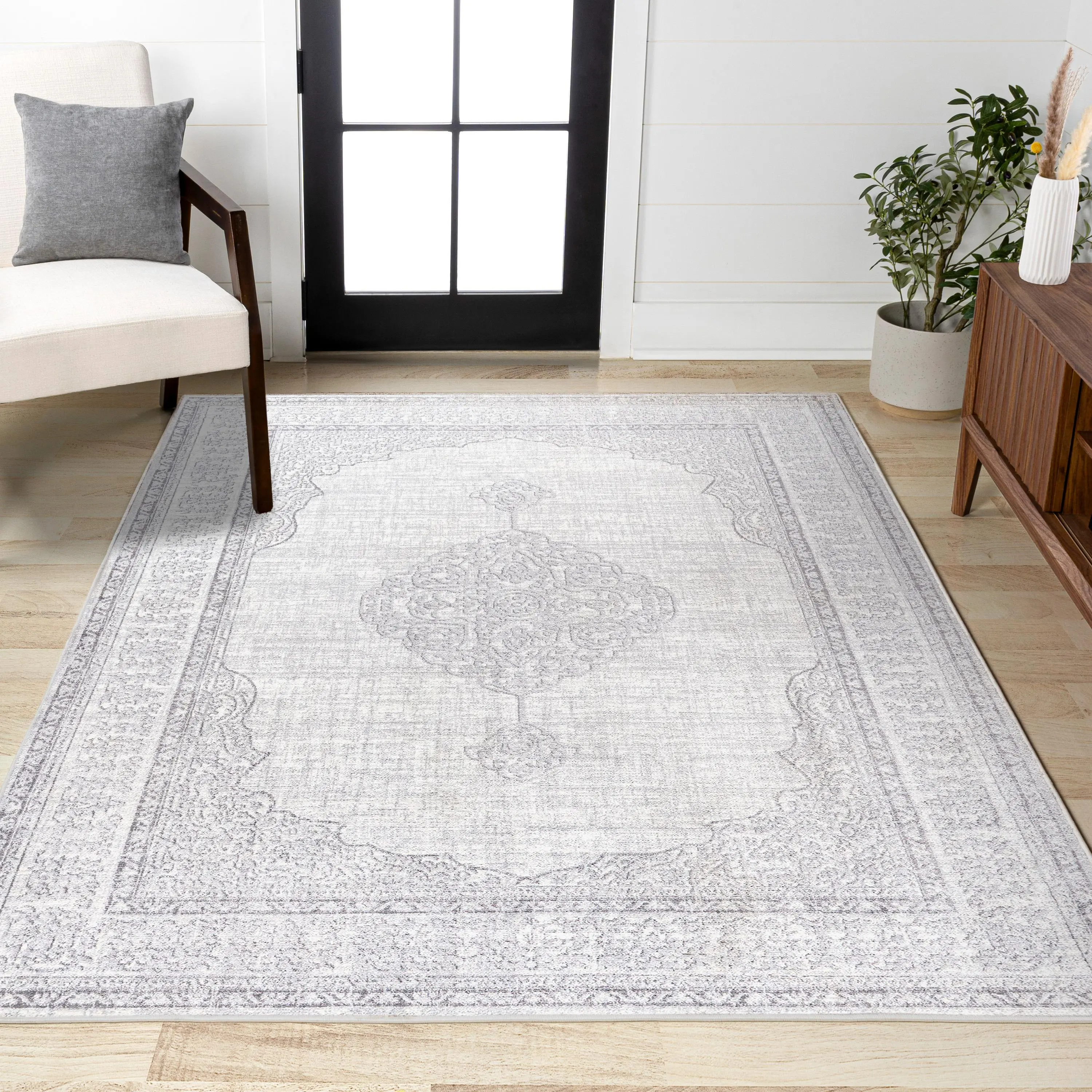 JONATHAN Y Mughal Ornate Medallion Traditional Area Rug; for Living Room, Kitchen, Bedroom, Dining Room, Office