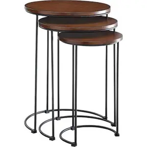 Carolina Chair  Mackintosh Round Nesting Tables, Chestnut & Black