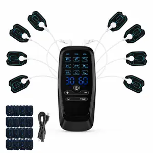 TENS & EMS Dual Channel Electronic Pulse Muscle Stimulator Massage Machine, 8 Modes & DIY, 10 Pads for Back & Neck Pain Relief, FSA/HSA Eligible, Father's Day Gift