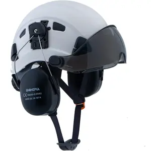 Arborist Helmet Forestry Helmet Chainsaw Helmet with Visor and Earmuffs,OSHA Safety Hard Hat Helmet for Logging Trimming Mowing Climbing Tree Service Garden Work