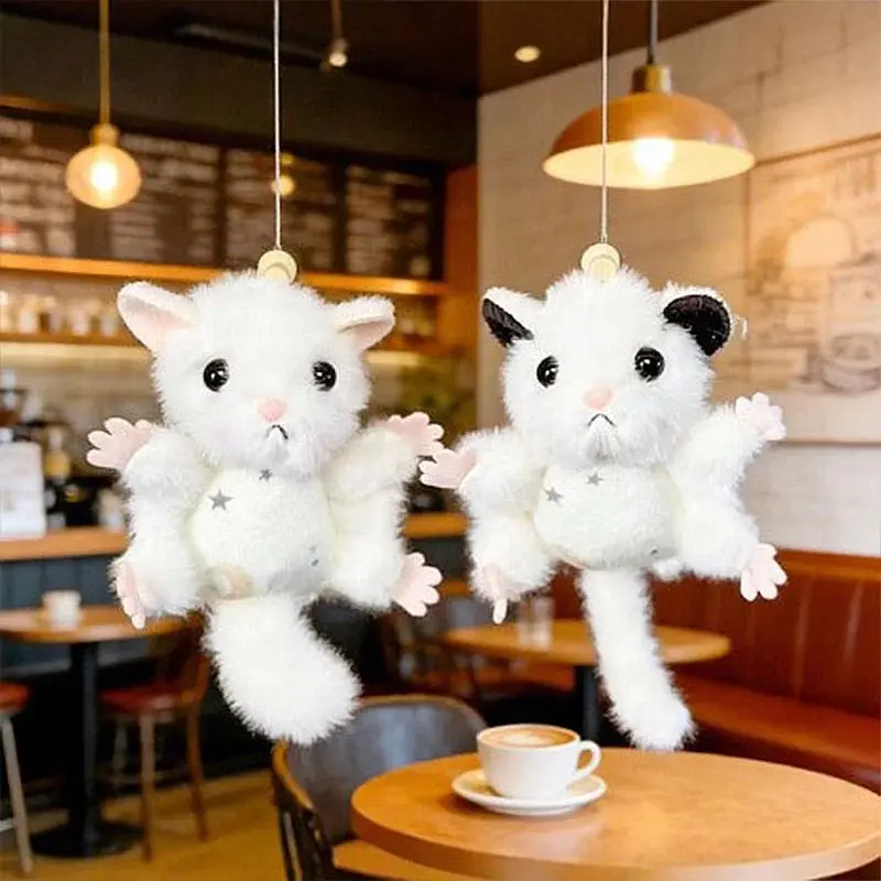 100% Brand New 15cm Unisex Flying Squirrel Plush Toy, PP Cotton Animal Doll, Children's Soothing Bedroom Companion, Birthday Gift, Bag Pendant-Keychain, Soft Plush