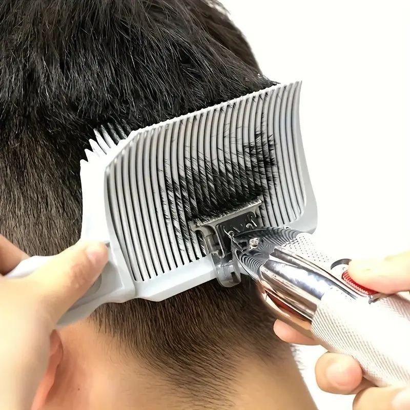 2 Pcs Flat Top Hair Cutting Combs – Professional barber guide combs for fades and flat top styling. Ideal for salon or home use, helps achieve precise cuts and smooth blending, Hair Clipper Comb, Haircut Combs