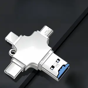 4 in 1 USB-C HUB, Multi-functional Converter, High-speed Transmission USB-C HUB, Portable Digital Accessories for Home Office