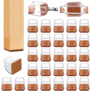 36 count Square Chair  Floor Protectors, Felt Furniture Pads for Hardwood Floors, Chair  Protectors for Hardwood Floors, Floor Protectors for Chairs, No  and Reduce Noise - Large Size
